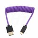 thumbnail image 2 of Cable Micro HDMI a HDMI 8K 60Hz trenzado HangTon 30-60 cm, 2 of 3
