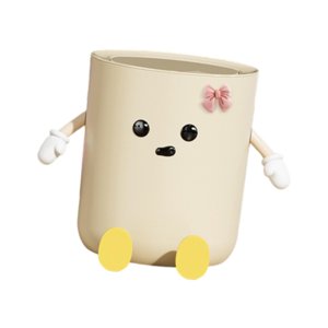 Bothyi - Lindo Bote De Basura Con Tapa, Bote De Basura Para Cocina, Para Dormitorio, Sala De Estar, Hogar, 12 L, Arco Para Sentarse