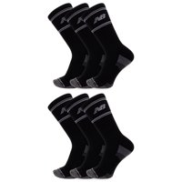 Pack De 6 Pares De Calcetines New Balance Crew, Unisex, Talla Xl, Color Negro
