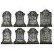 thumbnail image 1 of Juego de 4 recortes para lápidas en forma de Beistle para decoración de Halloween, 1 of 1