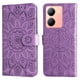 thumbnail image 3 of Funda tipo cartera FOXDOCK para Vivo Y36 4G/5G , diseño girasol en relieve, cuero PU, cierre magnético, soporte y tarjetero, 3 of 5