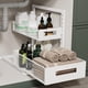 thumbnail image 1 of Organizador Petiza para debajo del lavabo, altura ajustable, 2 niveles, blanco, 1 of 9