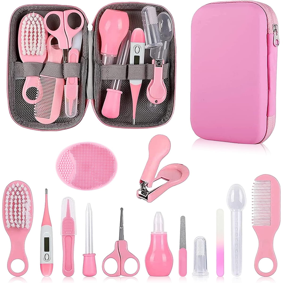 Vyse - Kit Cuidado Beba 14 En 1 Set Higiene Rosa Portatil