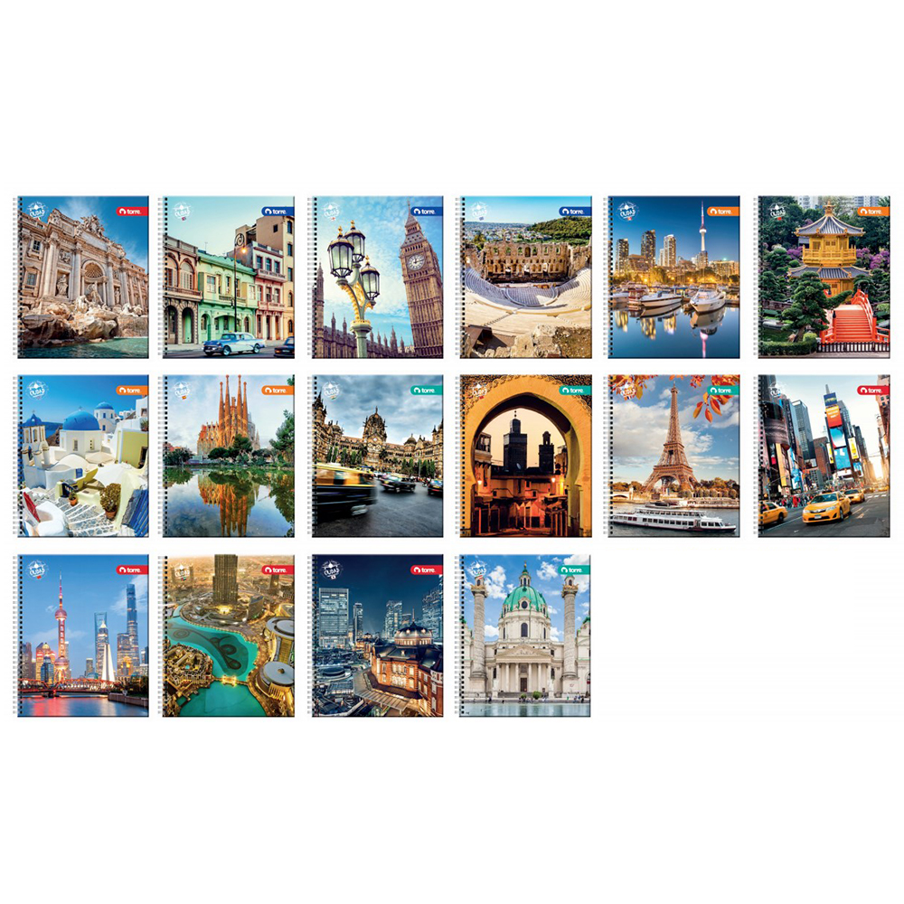 Torre - Pack 10 Cuadernos Universitario Clásico Ciudad