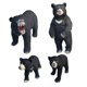thumbnail image 3 of 4x Estatuilla De Oso Negro Artesanía Estatuas De Mesa Decoración Rústica Regalo Coleccionable, 3 of 5