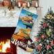 thumbnail image 1 of Rango Tema: Calcetines de Navidad, fino lino blanco para colgar en escaleras y chimenea, decoración navideña para el hogar, regalo de Navidad.54cm×38cm, 1 of 5