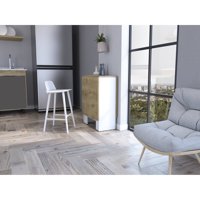 Tuhome - Mesa Abatible Compact Blanco Y Macadamia