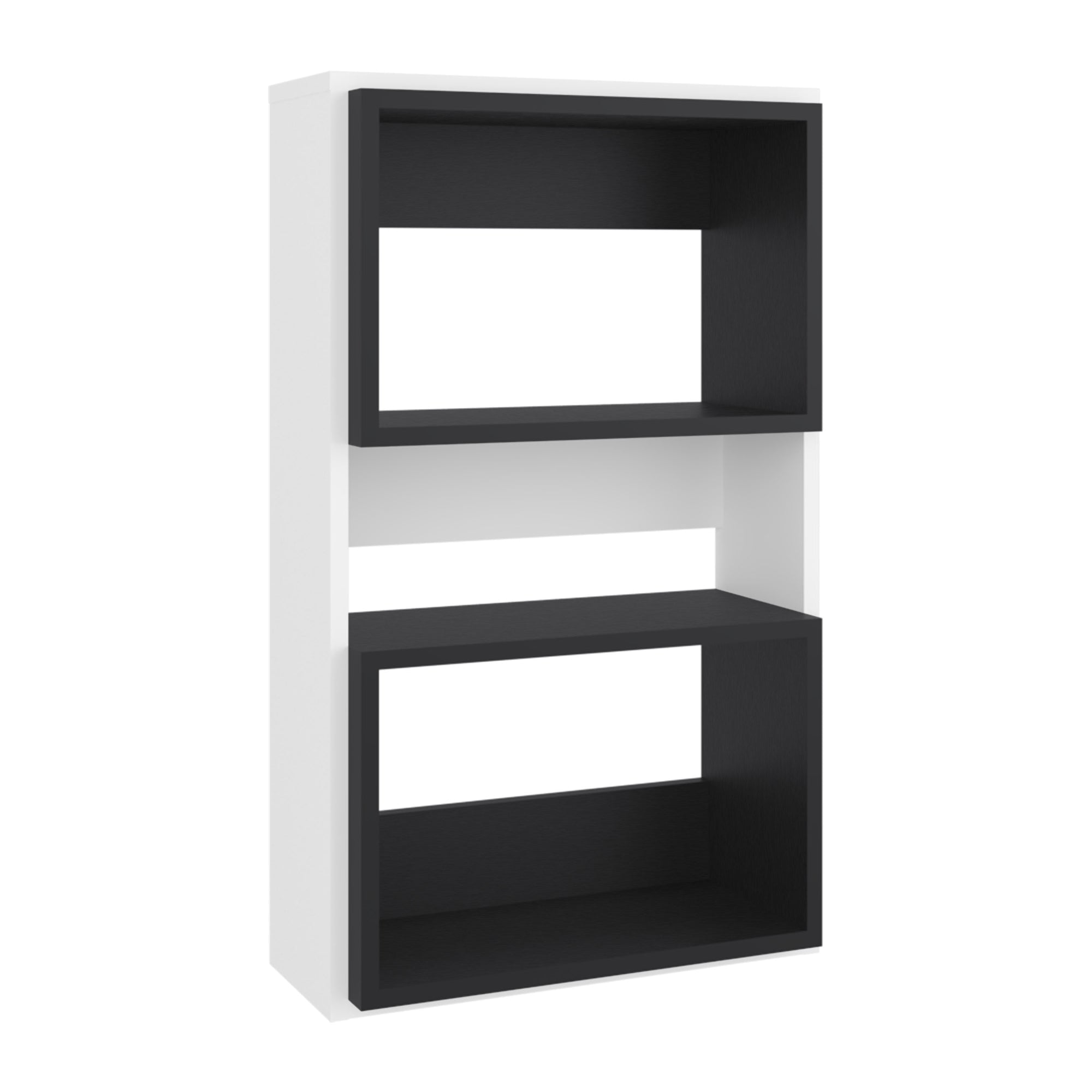 Fmfurniture - Mueble Auxilar Muro Baño Eco Blanco Y Negro