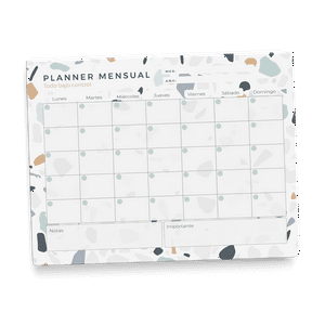 Fati - Planificador Mensual Terrazo 18 Meses No Fechados