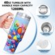 thumbnail image 5 of Buscando a Nemo Vaso aislado de acero inoxidable con asa, diseño temático, regalo para familia, amigos y fans; incluye pajita y encaja en el portavasos estándar, 40 oz, 5 of 6