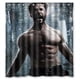 thumbnail image 1 of Cortina de ducha de Wolverine Muscle Men con ganchos, tamaño 66 x 72 pulgadas, 1 of 3