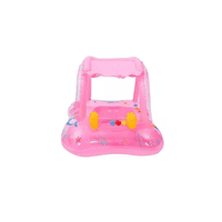 Genérico - Flotador Inflable Niños Con Techo Bebés Piscina Verano Rosado