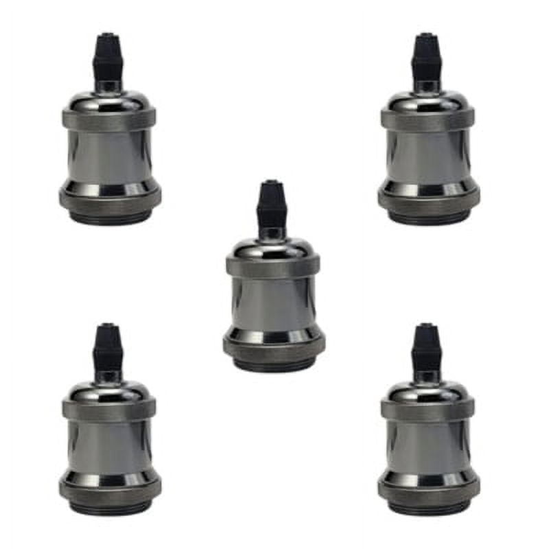 Hb Led - Pack 5 Soquetes E-27 Retro Plateado Vintage