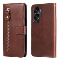 Gangxun - Funda Con Cremallera Para Honor 90 Lite, Carcasa Cartera De Cuero Pu Con Soporte Y Tarjetero