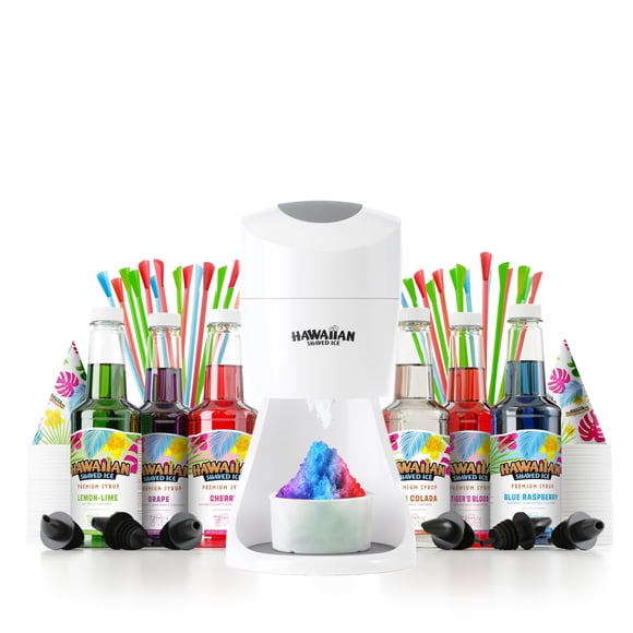 Máquina Snow Cone Machine Hawaiian Shaved Ice S900A con kit de sabores