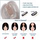 thumbnail image 3 of Postizo 100% Cabello Humano Real Toppers con Flequillo 150% Base de Seda Clip en Topper 10 Pulgadas (Gris Plateado), 3 of 5