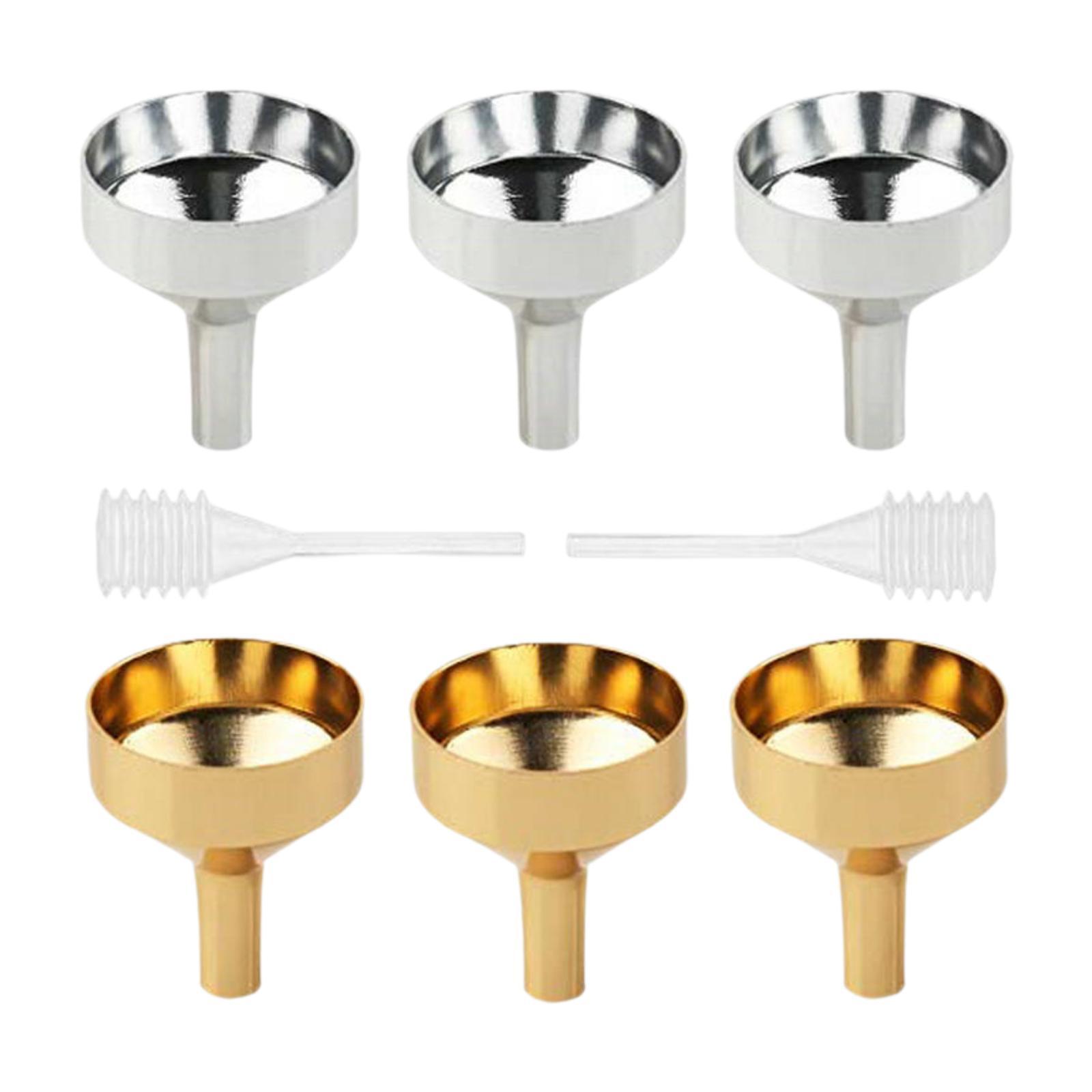 Magideal - Mini Embudo De Metal Para Evitar Derrames, Embudos De Metal Resistentes Con Goteros, Multiusos Para Llenar Agua, Fragancias Y Botellas De Laboratorio, Grande