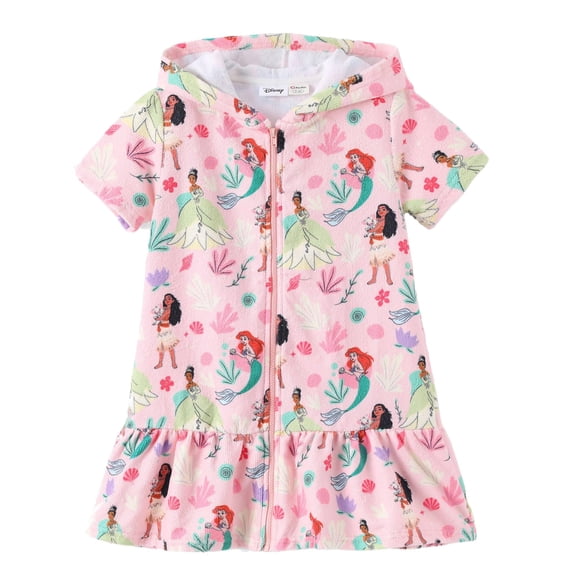 Traje de baño para cubrir a la princesa Disney Moana Ariel Tiana para niñas de 6 a 7 años