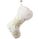 thumbnail image 2 of Pack 2 Botas Navidad Blancas con copos de nieve dorados, 2 of 3