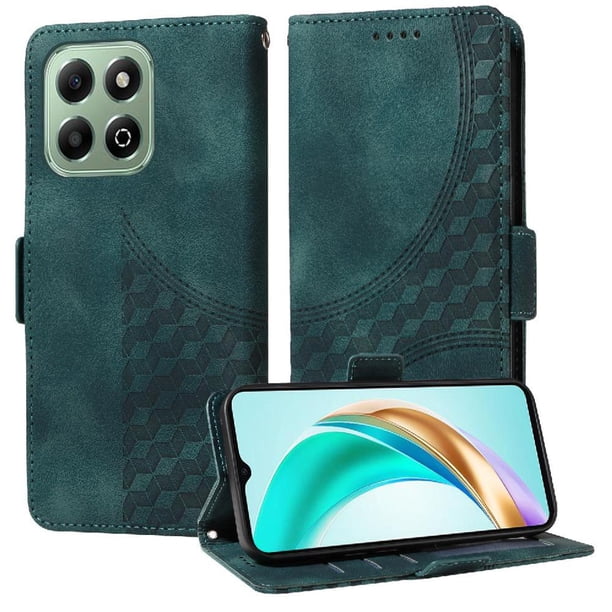 Carcasa FOXDOCK Honor X6C 4G de cuero PU, diseño acolchado clásico, protección contra caídas y rayones
