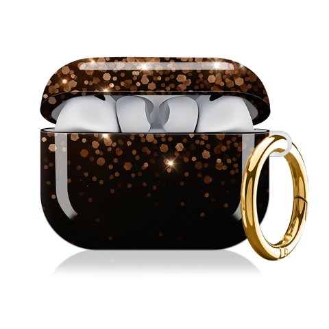 Funda Para Airpod Qqkvfng Pro 3 (2025) Dorada Con Mosquetón