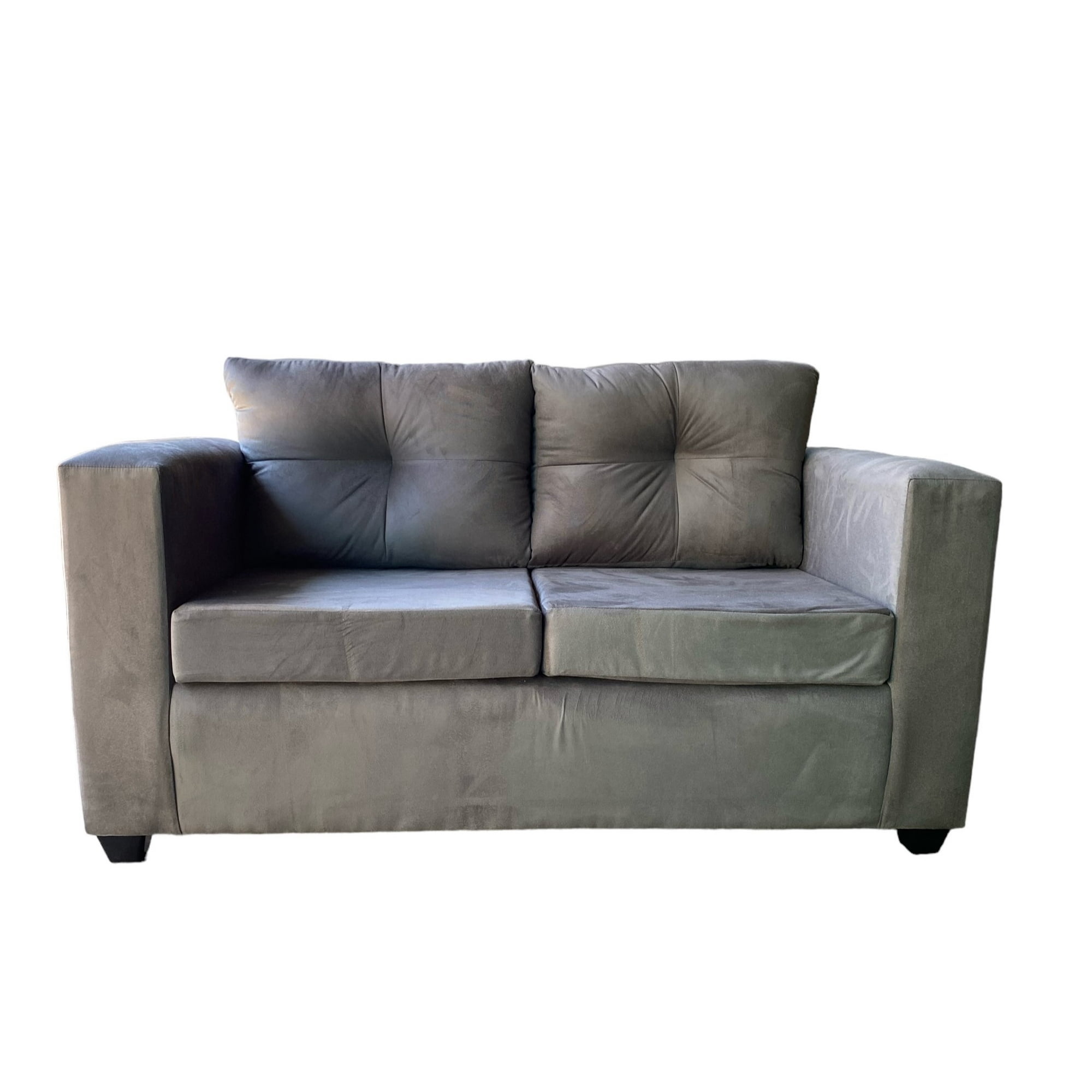 Muebles Barcelona - Sofa 2 Cuerpos Bilbao Felpa Gris