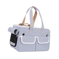 Magideal - Bolsa De Transporte Para Perros Y Gatos Pequeños, Bolsa De Transporte De Viaje Para Mascotas, Bolso De Hombro Ligero Y Práctico Para Mascotas Pequeñas Gris