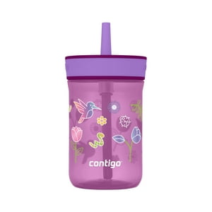 Vaso Contigo Leighton Straw 400 Ml Con Forma De Uva (Tulipanes) Para Niños