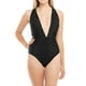 thumbnail image 1 of Traje De Baño Enterito Con Escote Negro M, 1 of 3