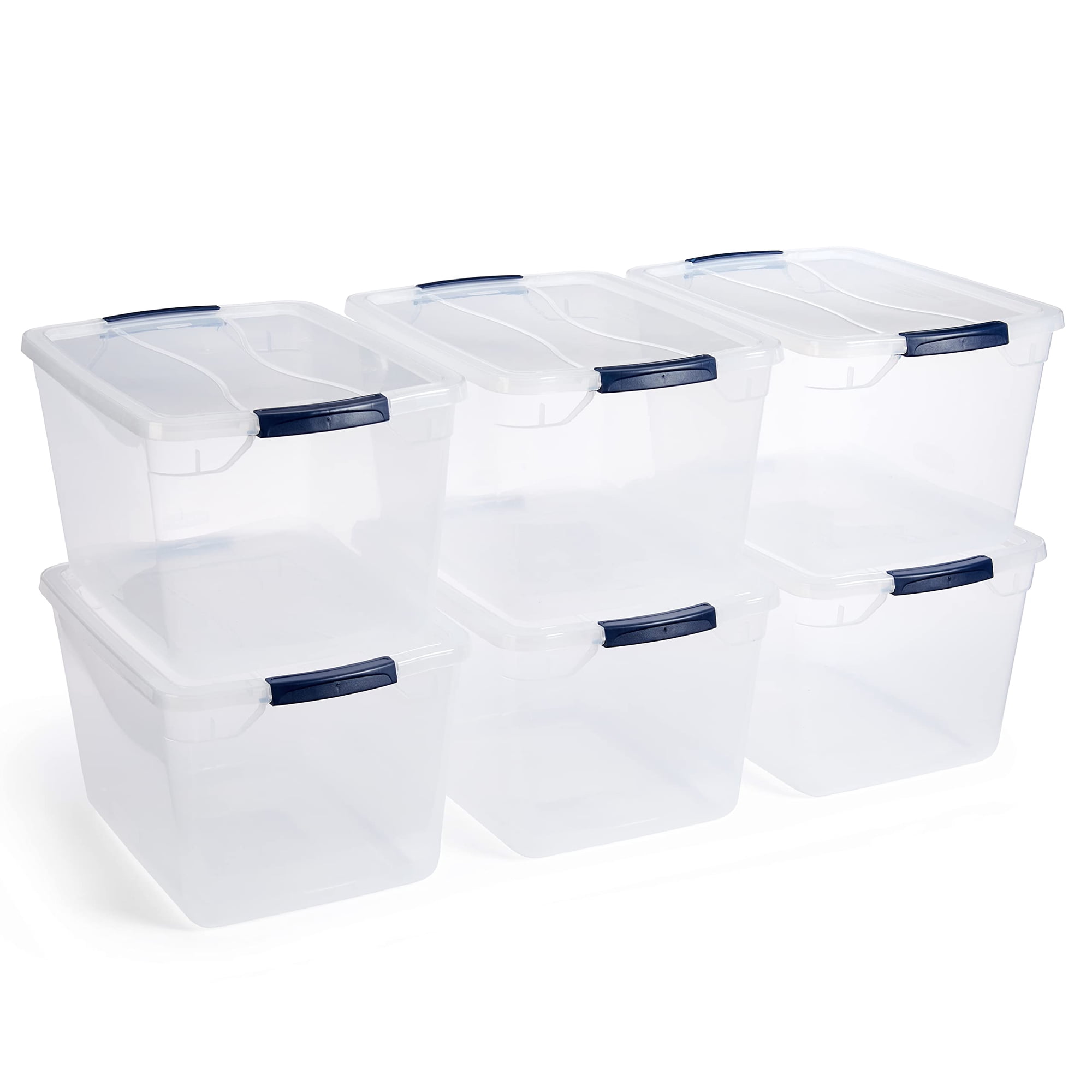 Recipientes De Plástico Rubbermaid Cleverstore 32 L (paquete De 6)