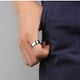 thumbnail image 5 of Anillo Titanio Rojo Juvenil Acero Quirúrgico Inoxidable Hombre Dama/ 6, 5 of 6