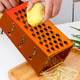 thumbnail image 4 of Rallador de caja de acero inoxidable de 4 lados para cocina, con mango para queso y verduras, triturador de alimentos portátil., 4 of 5
