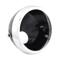 Magideal - Carcasa Para Faro De Motocicleta, Cubierta Para Luz De Señal De , Carcasa Redonda Resistente Para Faro, Modificada Para Accesorios De Motocicleta. Plata