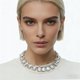 thumbnail image 3 of Collar Supra Diamanto de cristal octogonal sobredimensionado con baño de rodio, 3 of 8