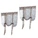 thumbnail image 2 of 2PCS Tie-up Jacquard ventana romana cortina Sheer Coffee 80x100cm, 2 of 3