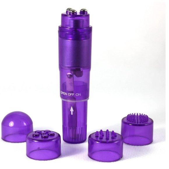 Herramienta de masaje mini portátil Gajoin de 4 cabezales, morada