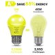 thumbnail image 5 of Bombilla LED ORALUCE amarilla de 5 W (equivalente a 40 W), base E26, paquete de 6, 5 of 9