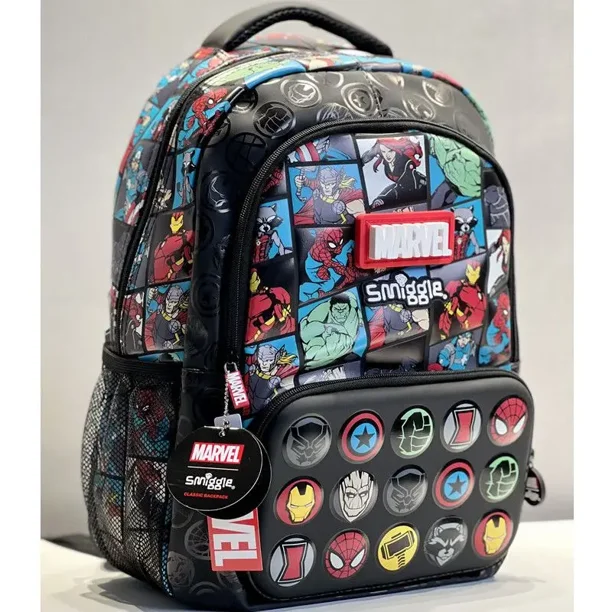 MINISO Disney School Bag Superhero Boys Backpack Iron Man Spiderman Student 6-12 Years Old Backpack