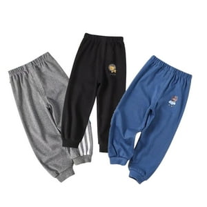 Kivara - Pack 3 Pantalon De Buzo Niño Deporte Con Puño Algodón Multicolor 48
