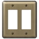 thumbnail image 1 of Placa de pared Amerelle Devon, acero cepillado, doble balancín, 1 of 1