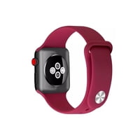 Genérico - Correa Botón Compatible Iwatch Apple Watch 42/44/45Mm Rosa Roja