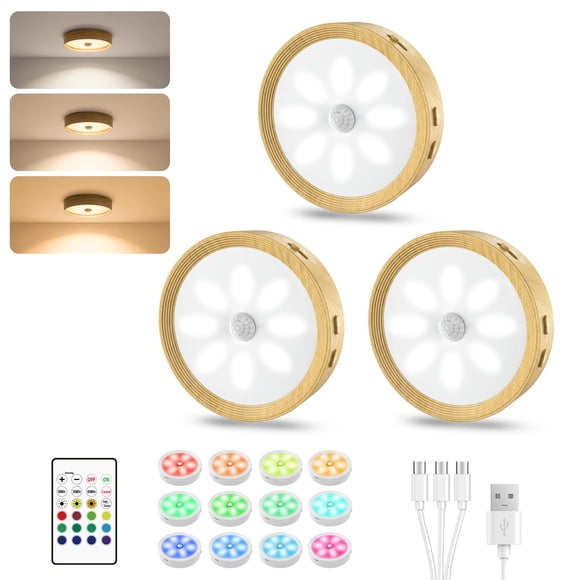Luces bajo gabinete Besttour pack de 3 con control remoto RGB