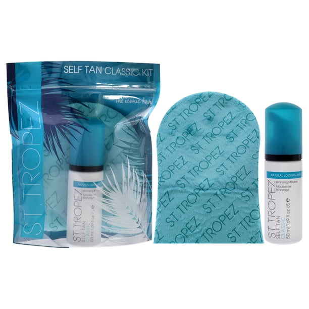 Kit Autobronceador Clásico De Para Unisex: Mousse Bronceadora De 2 Piezas De 1,69 Oz Y Guante De Terciopelo