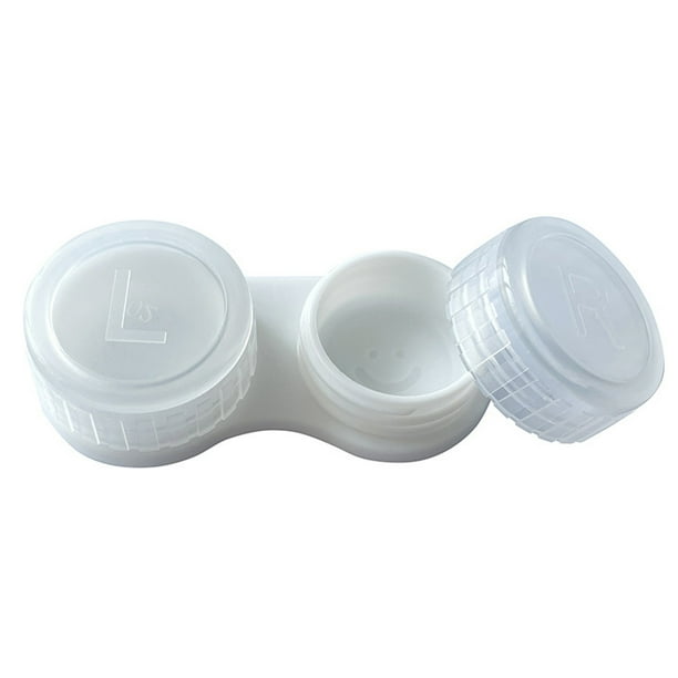 Estuche para lentes de contacto, embalaje a prueba de fugas, apto para exteriores, mini estuche para lentes de contacto con tapa de rosca.