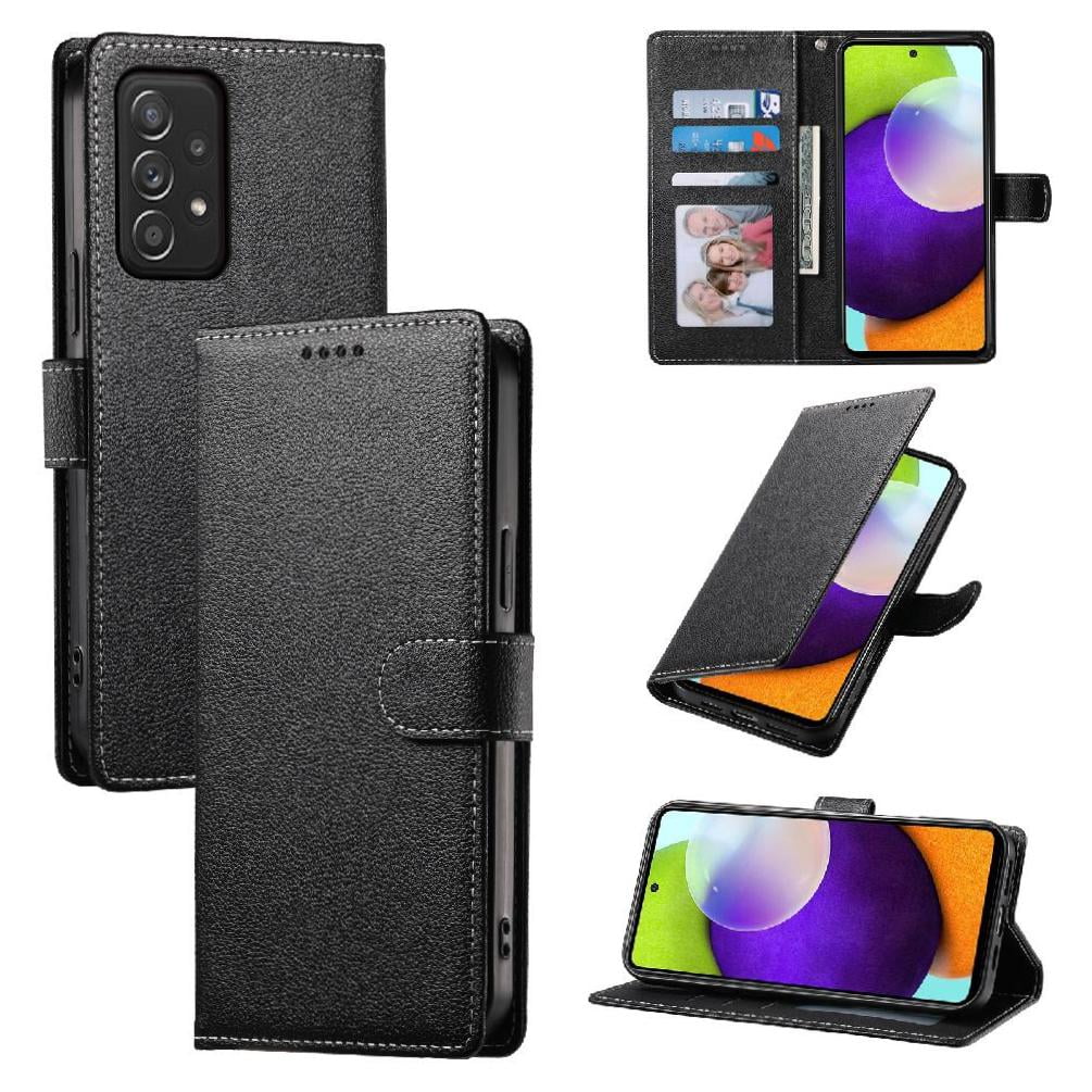 Funda Para Foxdock Samsung Galaxy A52 5g/a52s– Cuero Premium, 3 Ranuras Para Tarjetas, Protección Contra Impactos