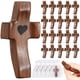 thumbnail image 1 of Cruz de madera antiestrés OrbitShell, 30 piezas, con bolsa de organza, nogal, 1 of 7