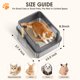 thumbnail image 4 of Caja de arena para gatos Bsemax de acero inoxidable con tapa para gatos pequeños, 4 of 9
