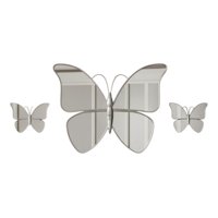 Genérico - Set 3 Espejo Decorativo Pared Mariposa Funcional Hogar Jhn