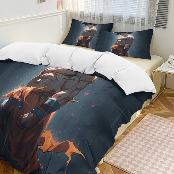 DRAGON BALLCartoon Collection 3-Piece Comforter Set, Personalized Bedding Decor for Kids And Teens Bed Sheets