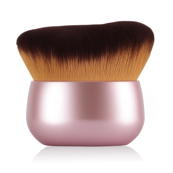 Brocha de maquillaje LIALTK extra grande para autobronceador, rosa y dorado